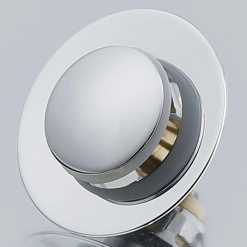 

T21D Universal Kitchen Sink Drain Strainer Bounce Core Push Type Inner Diameter 33.6mm/1.32in for Bathroom Ktichen