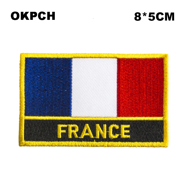Французские квадратные патчи с флагом вышивкой орзен индивидуальные наклейки