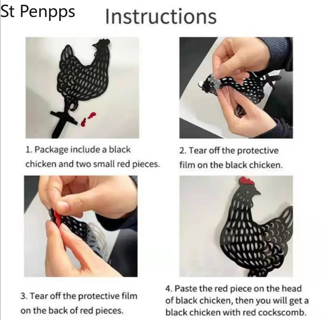 5 шт. украшения для кур Полые Акриловые фигурки животных на Пасху дома улицы двора