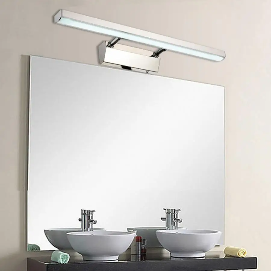 Зеркальный светильник светодиодный настенный с алюминиевой поверхностью