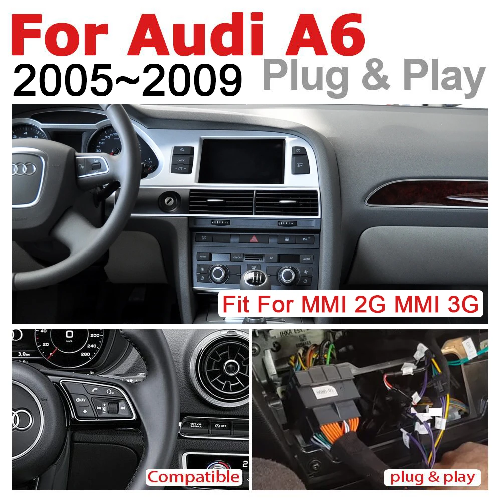Автомагнитола для Audi A6 4F 2005 ~ 2009 MMI 2G 3G RMC 2 din GPS Android-навигация автомобильный