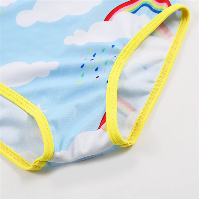 Новая модель купального костюма для девочек 3 8 лет небесно голубой купальник с