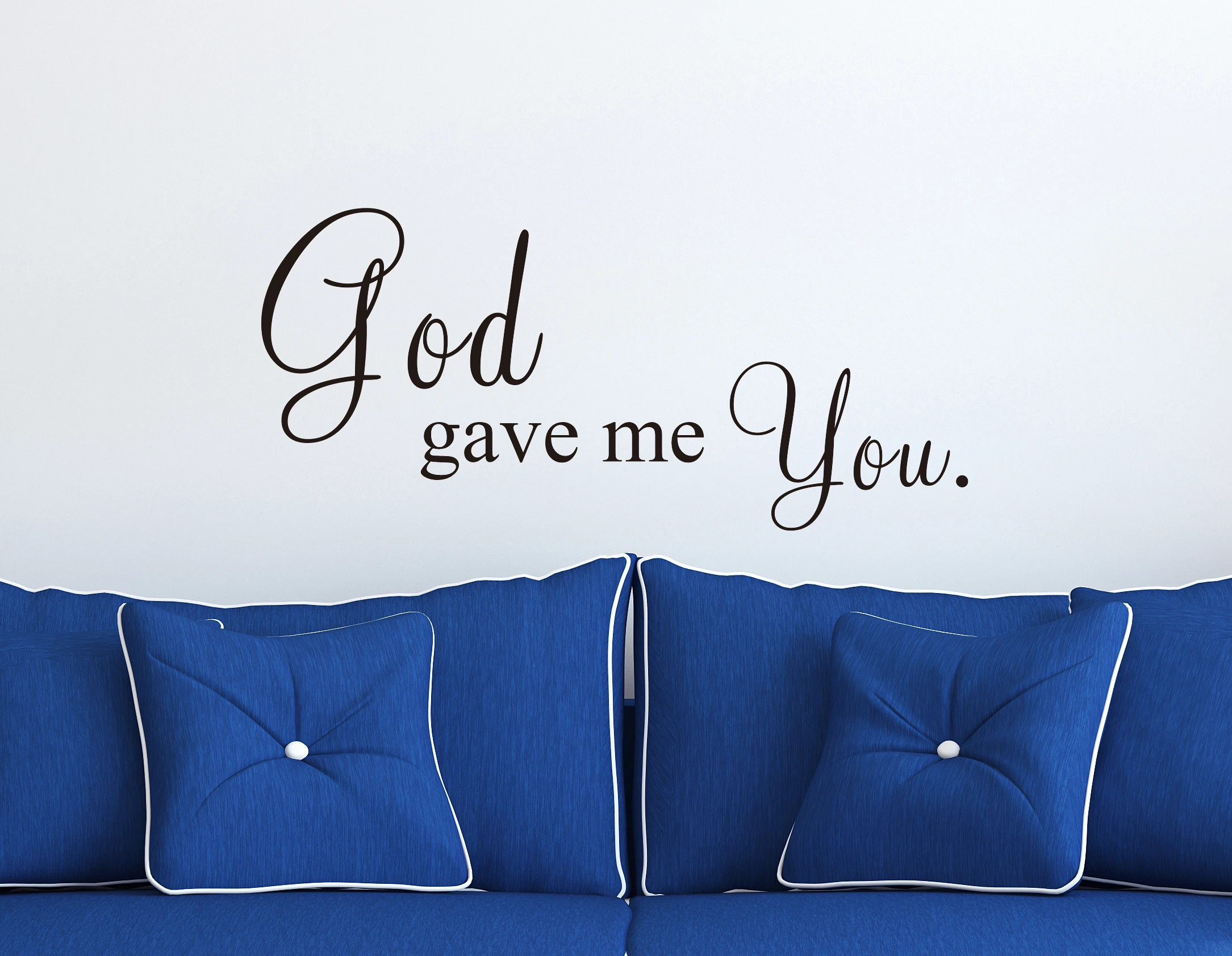 

Mad World-GOD GAVE ME YOU Quote Wall Art Stickers Wall Decals DIY Home Decoration Removable Room Decor Wall Stickers