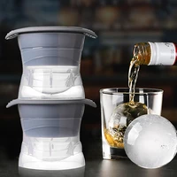 round ice cube tray with lid plastic ice cube mold refrigerator spherical ice