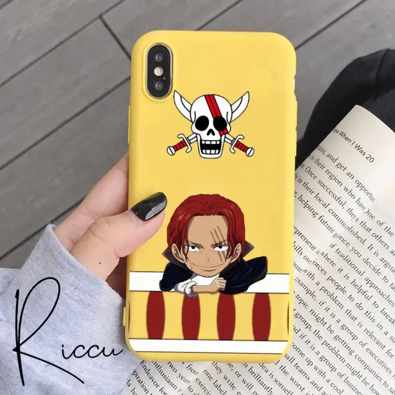 

one Piece Japan Anime cute Luffy Phone Case for iPhone 8 7 6 6S Plus X XR 11 12 Pro mini pro XS MAX Candy yellow Silicone Cases