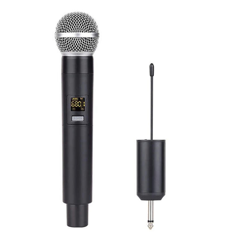 

JABS Wireless Microphone Dynamic Microphone With Rechargeable Receiver For Karaoke Parties Lectures 200 Inches