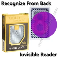 korean gold kingdum marked playing cards for infrared lenses mark card magic tricks plastic deck board game anti cheat poker