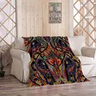 Одеяло Kuidf в стиле бохо, Индия, одеяло с пейсли, Фланелевое постельное белье в богемном стиле, роскошное, большие размеры, для дивана, кровати или дивана, 120x150 см