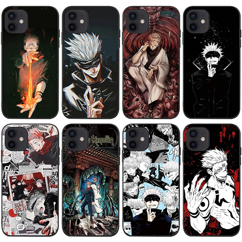 

Anime Jujutsu Kaisen Gojo Satoru Itadori Yuji Silicone Case For iPhone 12 11 XR XS Max 7 8 Plus 6 6S SE 2020 Cartoon Case