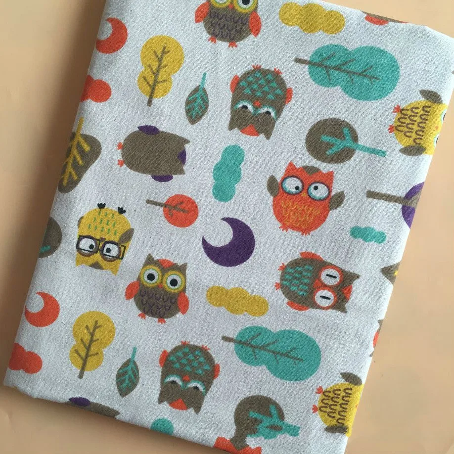 Печатная льняная хлопчатобумажная ткань DIY шитье холщовая ткань хлопок льняная ткань стеганые ремесла Материал текстиль скатерть пружинный чехол
