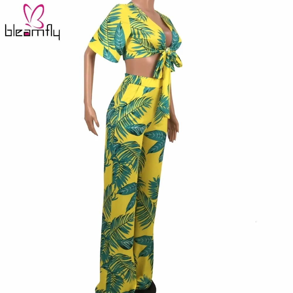 Летний женский комплект короткий рукав галстук-бабочка укороченный топ и