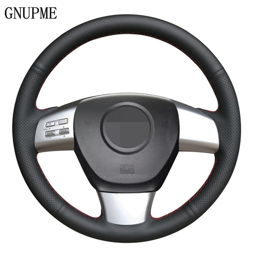 DIY Black PU Artificial Leather Car Steering Wheel Cover for Mazda 8 2011-2015 Mazda 6 (US) 2009-2010 CX-9 CX9 2007 2008
