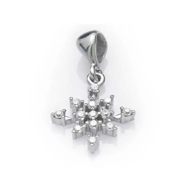 

Real Silver 925 Jewelry Silver Snowflake Lady Necklace