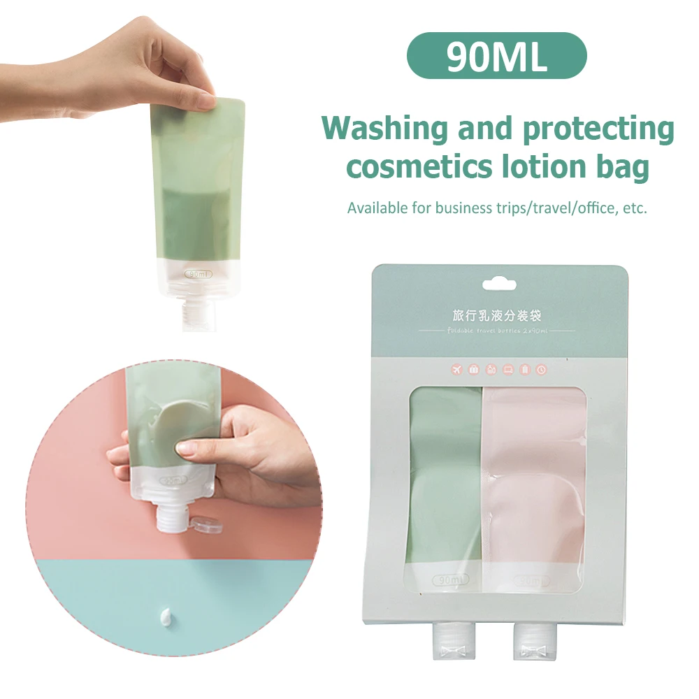 90 мл 2 шт жидкий диспенсер для лосьона шампуня мыла косметический контейнер