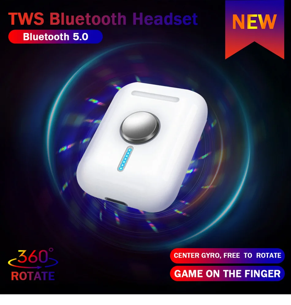 TWS беспроводная Bluetooth гарнитура N10 поворотный Гироскопический на кончик пальца в