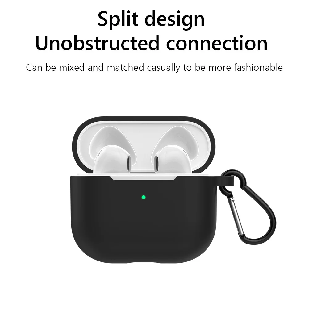 

Чехол для Airpods 3, защитный чехол для наушников с Bluetooth, силиконовый мягкий чехол с крючком, противоударный и устойчивый к падениям