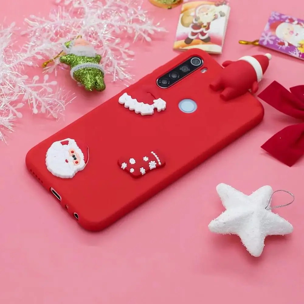 Christmas Phone Case for Xiaomi Redmi Note 8 Pro Soft Silicone Cover Santa Claus Doll K20 9t 7 |