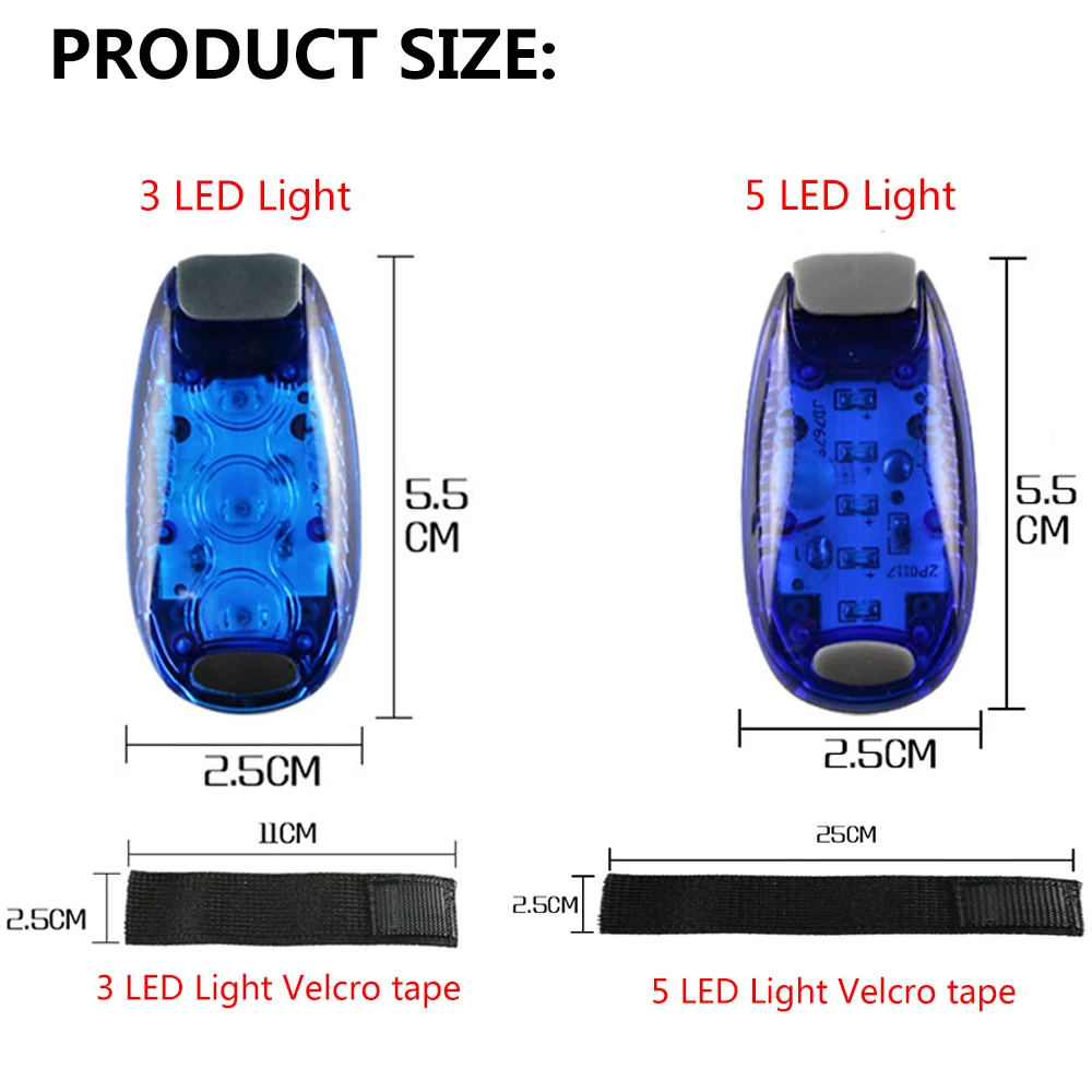 Велоспорт Безопасность светильник 5 Светодиодный проблесковый маячок с зажимом