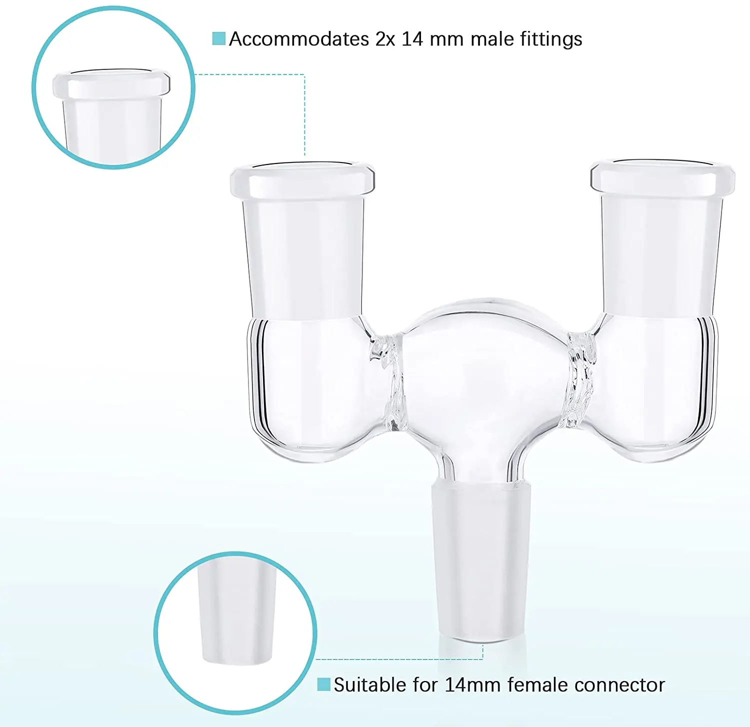 

Glass Connecting Adapter 14mm Female to 14mm Male