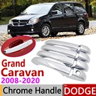 Хромированная накладка на дверную ручку для Dodge Grand Caravan MK5 2008  2020, аксессуары для автомобиля, наклейки, набор отделки 2009 2011 2013 2015 2018