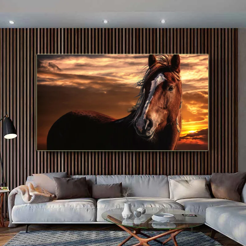Современное настенное украшение с животными Постер лошадью Настенная картина на