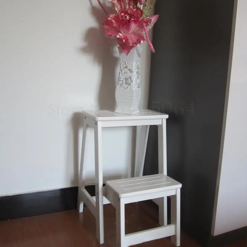 Складной лестничный стул из цельной древесины домашняя лестница деревянный