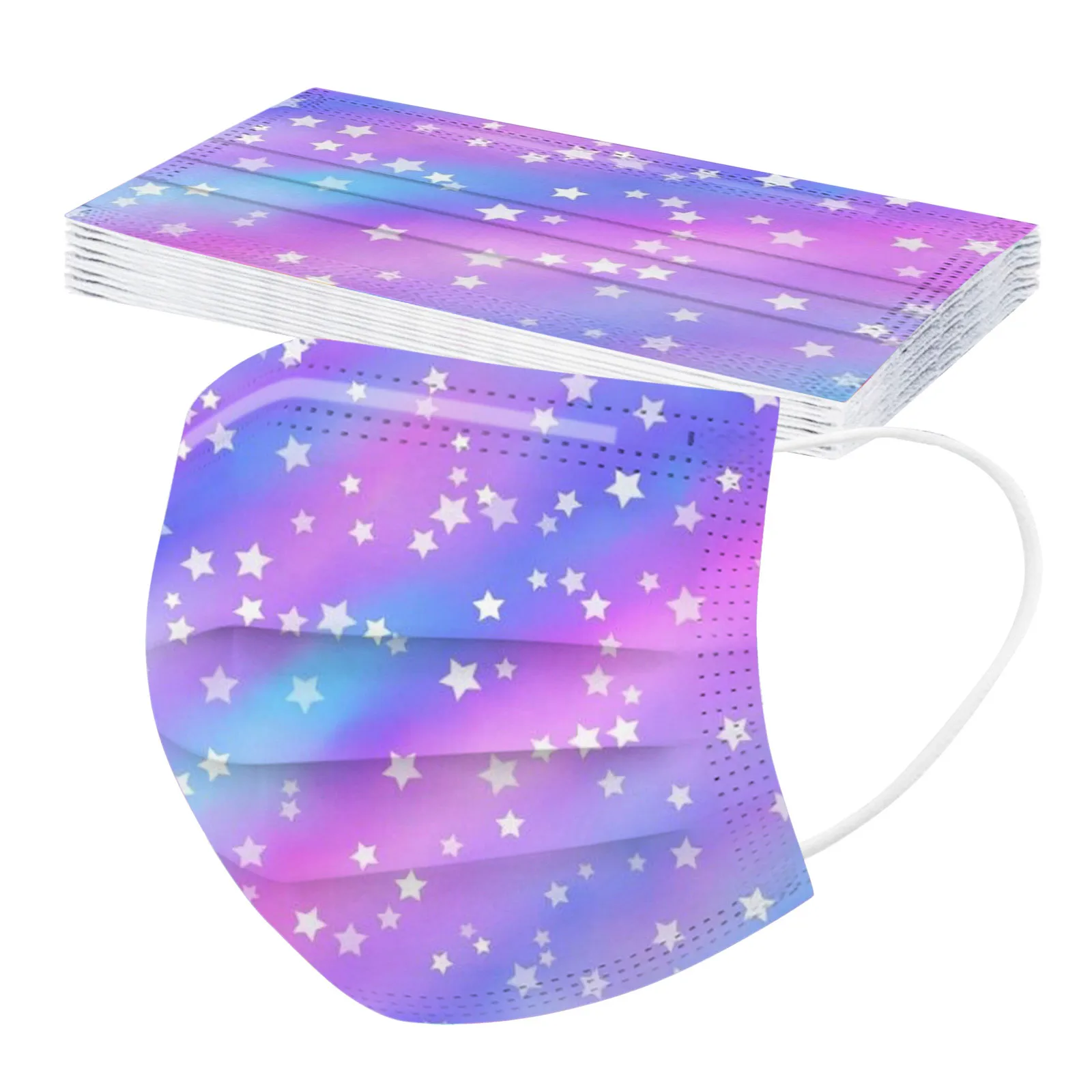 10/20PCS Children Gradient Star Printed Three-Layer Outdoor Dust-Proof Disposable mascarilla Monder Scarf Halloween Cosplay MasK |
