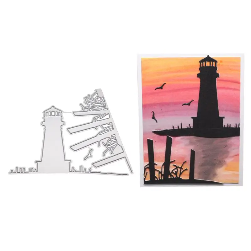 

Lighthouse Metal Cutting Dies Stencil DIY Scrapbooking Album Stamp Paper Card Embossing Crafts Decor