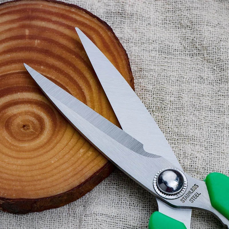 Зеленые пластиковые прочные бытовые ножницы резак из нержавеющей стали кухонные