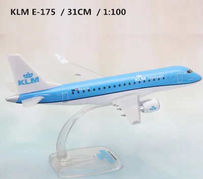 

1:100 31cm AIR Netherlands AIR KLM E-175 Airlines Assembled airplane model Plane ABS Plastic DIY Aircraft Assemble