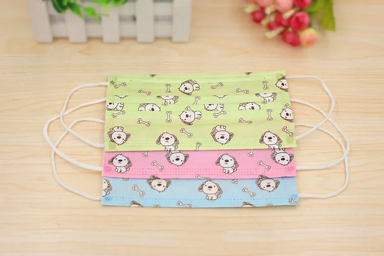 10 шт./компл. мультфильм собака одноразовые для рта маски Kawaii напечатанные трехслойные нетканые Пылезащитная маска для взрослых детей мужчин и женщин