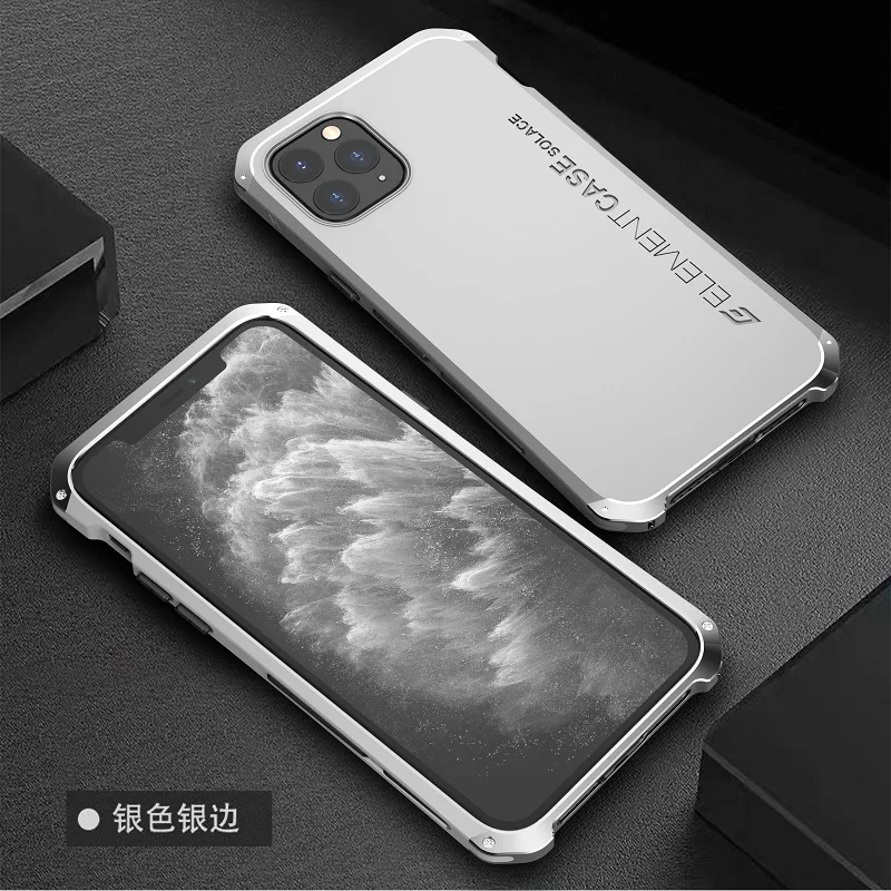 Металлический Алюминиевый Чехол Bumber для iphone 11, чехол-гибрид, задняя крышка из поликарбоната для iphone 11 pro max, чехол, противоударный чехол, Fundas