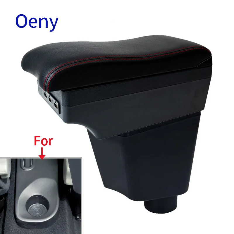 

Подлокотник для Renault Clio 4, подлокотник для Renault Captur, коробка для хранения автомобильных аксессуаров, держатель пепельницы, USB, светодиод 2015-2018
