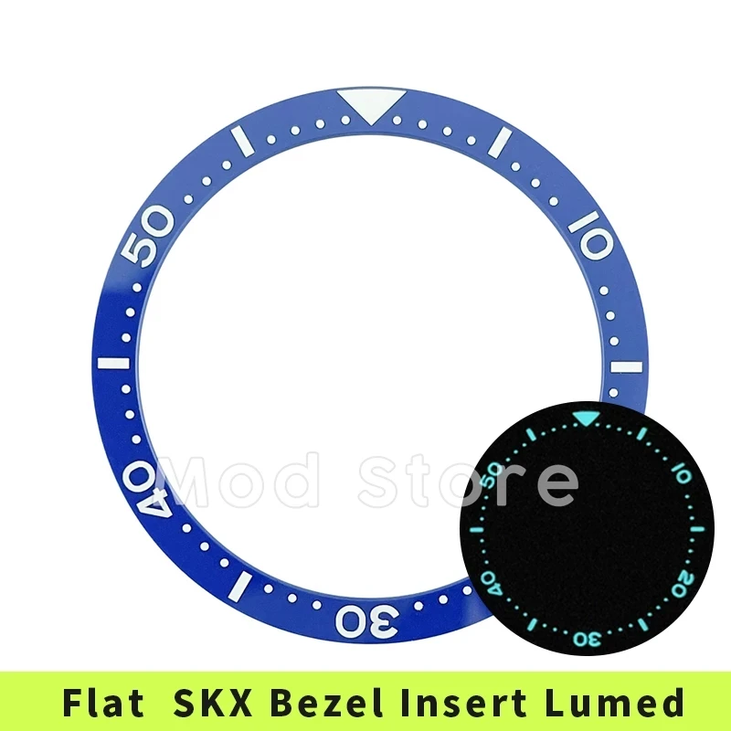 

NEW Fashion Blue Color Flat Ceramic Bezel Insert 38mm BGW9 Lume C3 Lume SKX007/SKX009/SKX011 Mod Parts