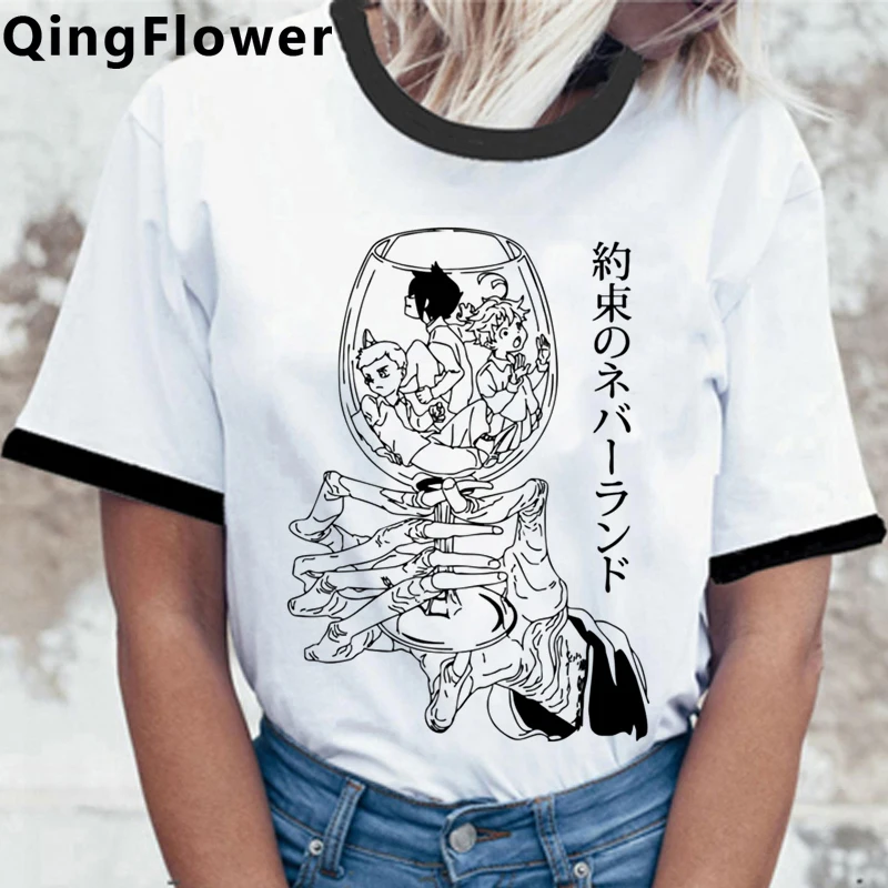 

Anime the Promised Neverland Emma Norman Ray clothes men grunge couple ulzzang t-shirt graphic tees women