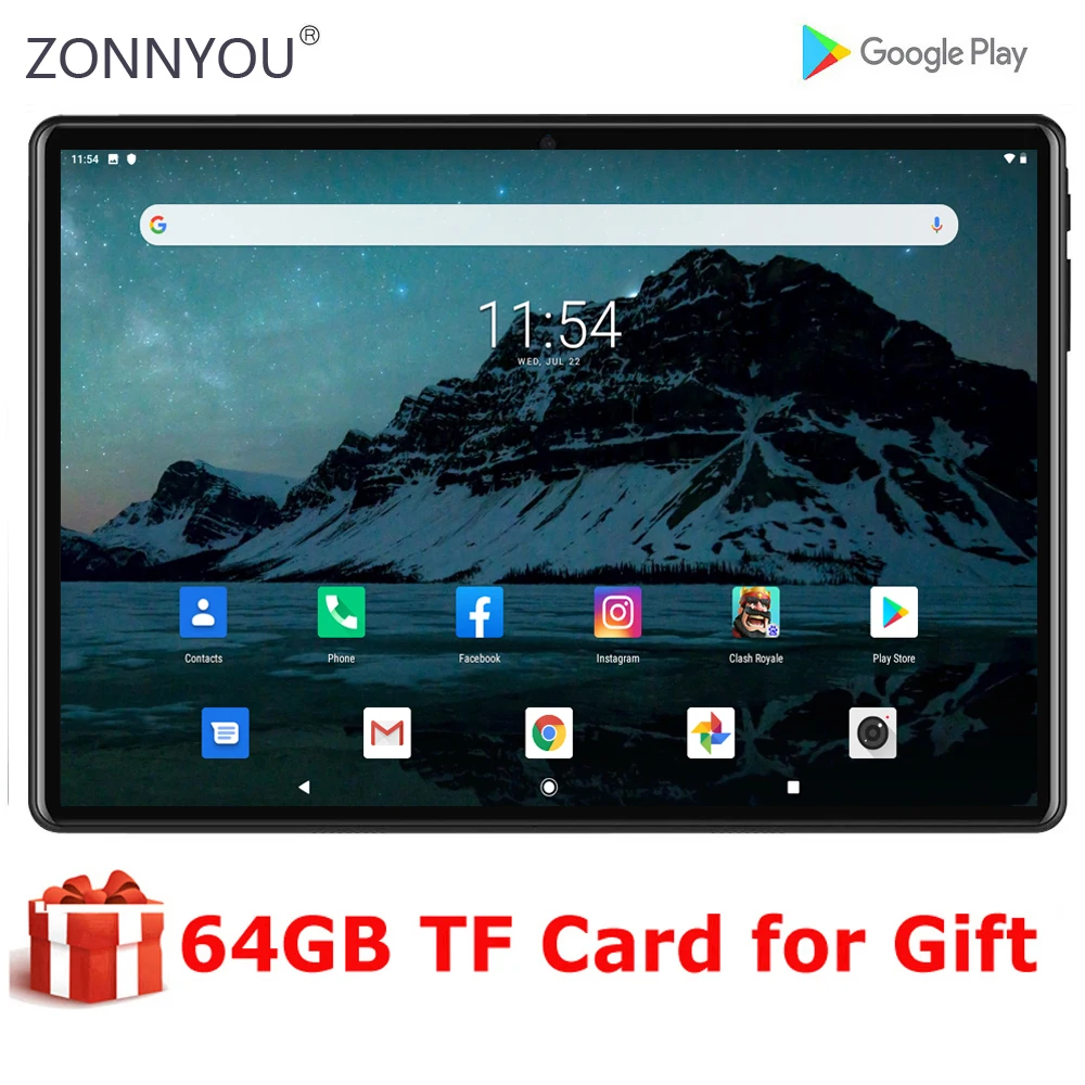 2020 Новые 10 1 дюймов планшетный ПК Octa Core 1280*800 HD IPS Экран с двумя сим картами 4 Гб