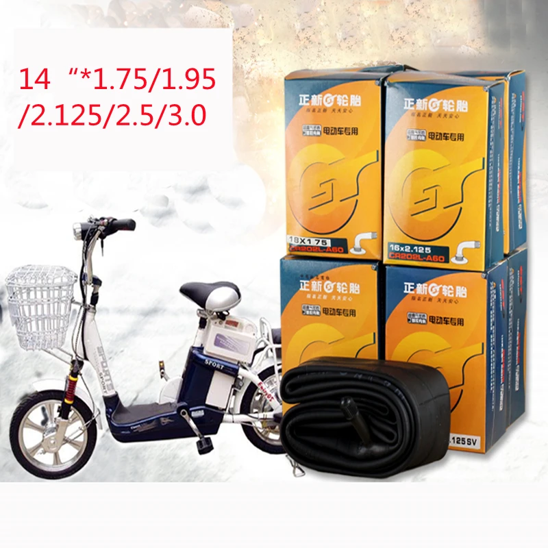 

CST 14" Electric Bike Tire 14 X 1.75/1.95/2.125/2.5/3.0 Bend gas nozzle Kid E-bike Rubber Inner Tube Bicycle Tires