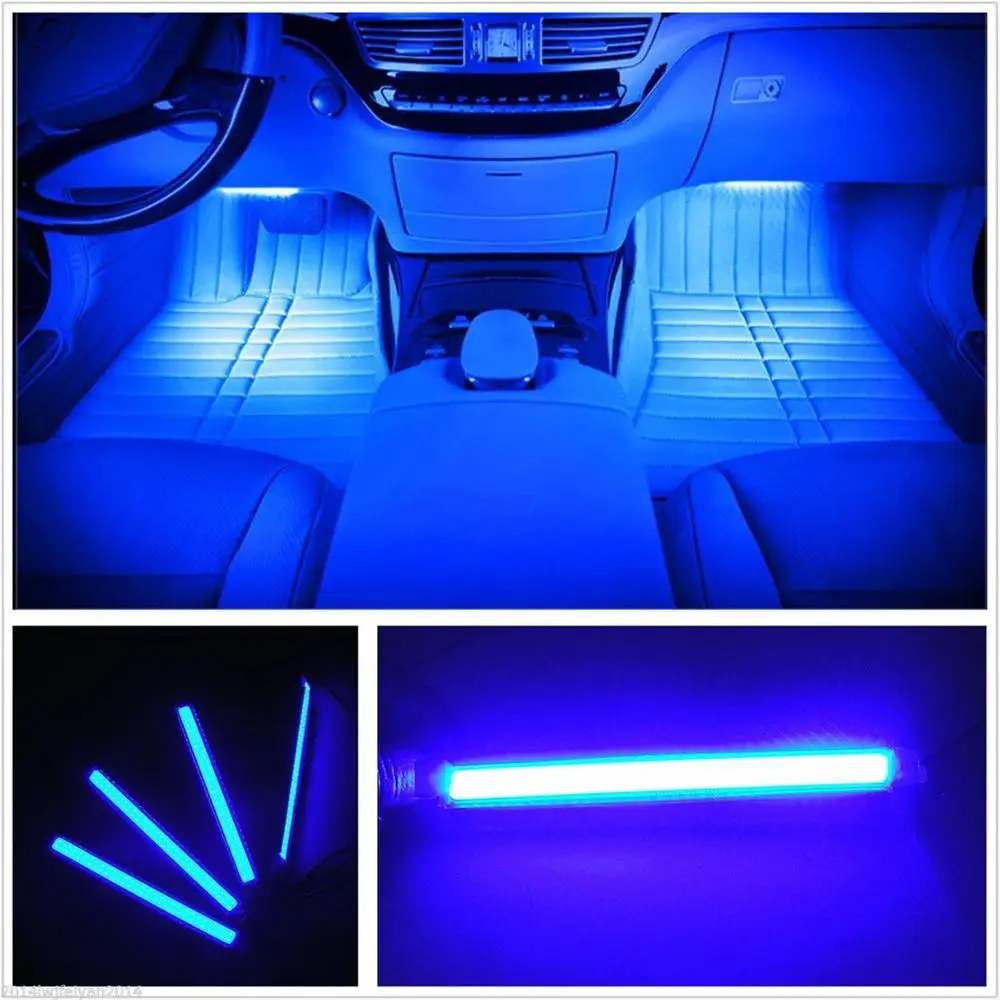 

Car Strip Lights 4pcs 36 LED usb Interior front and back Under Dash Lighting Waterproof Kit Atmosphere Neon Lights Strips DC 12V