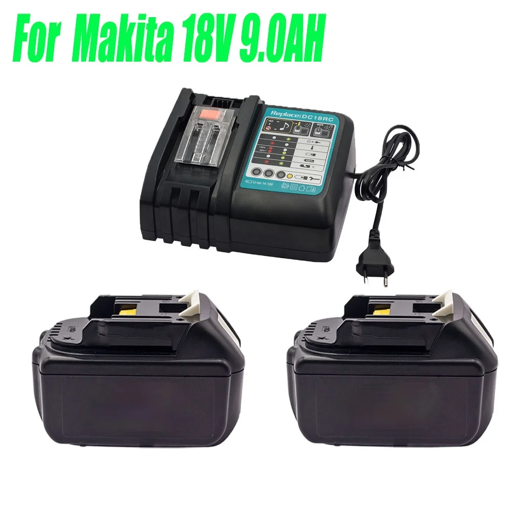 

Replace Makita 18V 9.0Ah Lithium Ion Battery, Compatible with Power Tool BL1850 BL1860 BL1840 BL1830 BL1820 BL1815B Battery