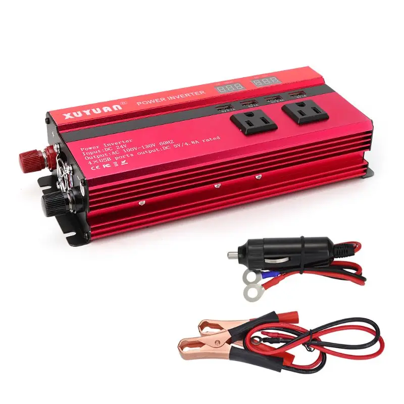 X7AE 4000 Вт Инвертор солнечной энергии Синусоидальная волна LED 4 USB DC12 к AC110V/220V