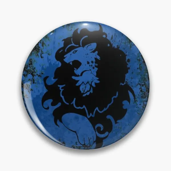 Синий Лев брызговик настраиваемая мягкая Кнопка булавка металлическая