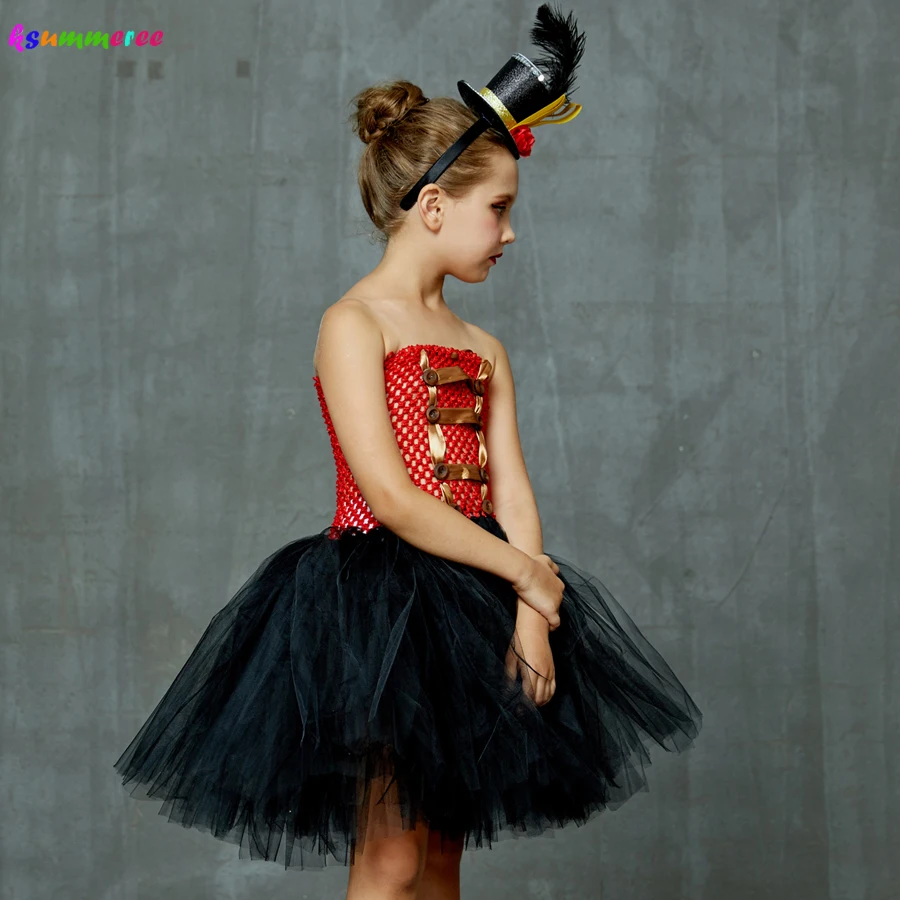 Girls Ringmaster Costume Circus Nutcracker Fancy Tutu Dress Kids Tulle Birthday Party Girl Halloween Up Clothes | Детская одежда и