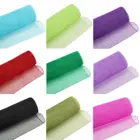 10 ярдов, 26 см, декоративная полиэтиленовая сетчатая лента, 10 дюймов, широкая металлическая лента, белая, красная для рождественского венка, украшение для Хэллоуина, самодельная упаковка