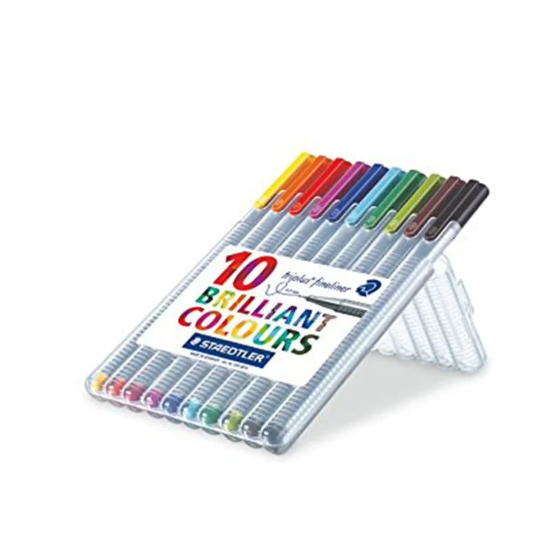 Staedtler Triplus Fineliner 334 SB10 наконечники настольная коробка разные цвета (упаковка из 10)