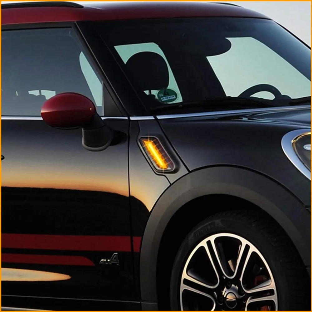 BeCar 2 предмета сигнала поворота светильник Динамический светодиодный боковой