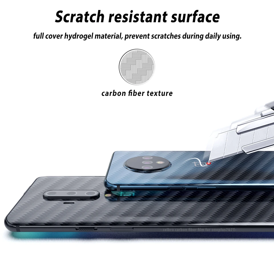 Защитная пленка для OnePlus 7 7T pro наклейка из углеродного волокна задняя защитная