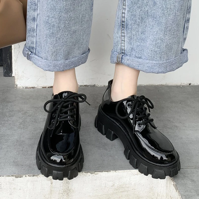 

Autumn Chunky Sneakers Platform Shoes Women Casual Shoes Height Increase Ladies Thick Heel Leather Shoes Zapatos Mujer