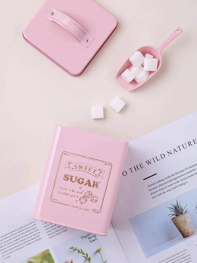 Квадратные герметичные Баночки в ретро стиле кофейные горшки баночки для пудры