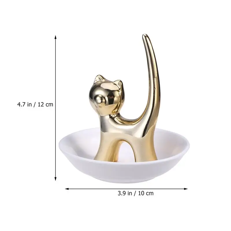 Кошка темминка Керамика коробка для хранения ювелирных изделий тарелка