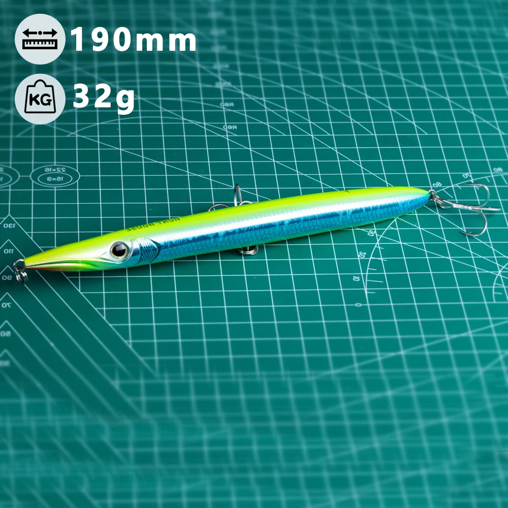 Рыболовная жесткая приманка Hunthouse карандашная топвотер LW501 190 мм 32 г для морского